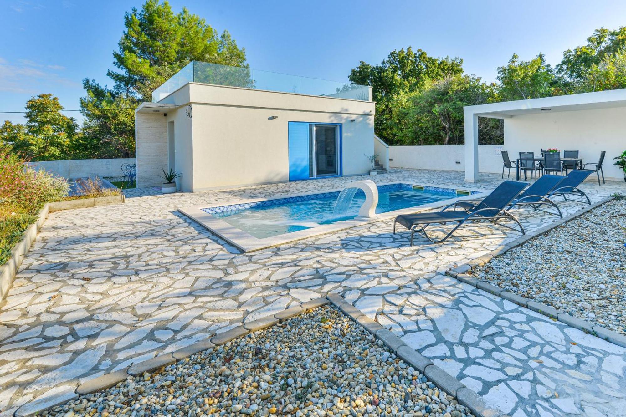 Villa Anna With Pool, Zadar County ヴィンイェラック エクステリア 写真